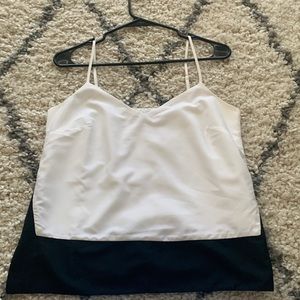 Banana republic black and white tank top